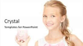  Presentation with teenage love - Presentation theme with save children - picture of lovely teenage girl background and a sky blue colored foreground