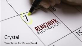  Presentation with save - Cool new theme with save date - remember birthdays backdrop and a white colored foreground