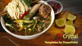  Presentation with vietnamese food - PPT layouts with save download preview traditional vietnamese background and a tawny brown colored foreground