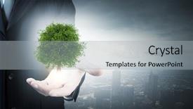  Presentation with earth pollution - Colorful slide set enhanced with save earth stop air pollution - close up of male hand backdrop and a  colored foreground