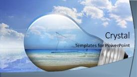  Presentation with bulb - PPT layouts with save electricity - bulb background and a light blue colored foreground