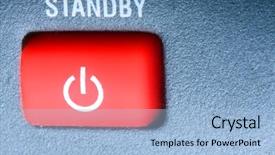  Presentation with power button - Theme with save electricity - power on off button background and a light blue colored foreground