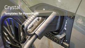  Presentation with green plug - Presentation theme enhanced with save-environment-ecology-alternative-green and a gray colored foreground