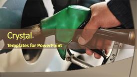  Presentation with refilling - Amazing presentation theme having save fuel - close-up image of a mens backdrop and a tawny brown colored foreground