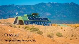  Presentation with self - PPT theme having save fuel - self sustainable living in energy background and a yellow colored foreground