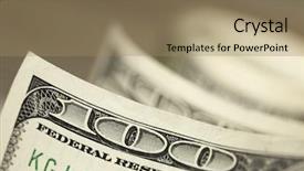  Presentation with bills - Amazing presentation theme having save money - abstract of one hundred dollar backdrop and a coral colored foreground