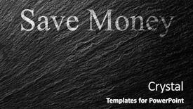  Presentation with save - Slide set having save-money-chalk-text background and a black colored foreground