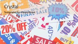  Presentation with coupons - PPT theme enhanced with save money couponing - colorful clipped multi valued grocery background and a lemonade colored foreground