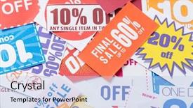  Presentation with save - PPT layouts enhanced with save money couponing - coupon background and a light blue colored foreground
