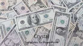  Presentation with banknotes - Beautiful slides featuring save money us - closeup of assorted american banknotes backdrop and a  colored foreground