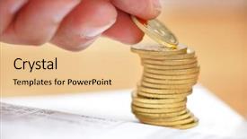  Presentation with save - Slides consisting of save money background and a coral colored foreground