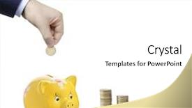  Presentation with save - Presentation theme having save some money for rainy background and a white colored foreground