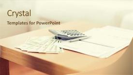  Presentation with labor economy - Cool new PPT theme with save tax - savings finances economy and home backdrop and a  colored foreground