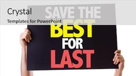  Presentation with save water concept saving - PPT theme having save the best for last background and a light gray colored foreground