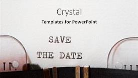  Presentation with save - Amazing slide set having save-the-date-phrase-written backdrop and a white colored foreground