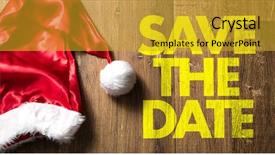  Presentation with save - Theme having save the date background and a gold colored foreground