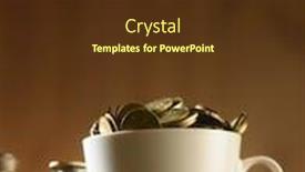  Presentation with goals - Slide deck featuring saved-money-in-a-mug background and a tawny brown colored foreground