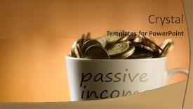  Presentation with goals - PPT layouts enhanced with saved-money-in-a-mug background and a red colored foreground