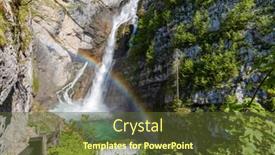  Presentation with waterfall - Amazing PPT theme having savica-waterfall-in-triglavski-national backdrop and a tawny brown colored foreground