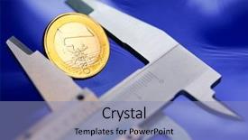  Presentation with comparison - Theme consisting of saving comparison - euro money coin sized be background and a light blue colored foreground