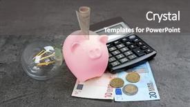  Presentation with power bank - Presentation design enhanced with saving electric power concept ceramic background and a dark gray colored foreground