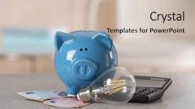  Presentation with power bank - Colorful presentation theme enhanced with saving electric power concept ceramic backdrop and a soft green colored foreground