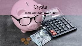  Presentation with power bank - Presentation theme featuring saving electric power concept ceramic background and a soft green colored foreground