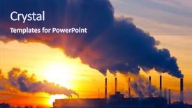  Presentation with smoking - PPT layouts enhanced with saving environment - smoking plant and sunset background and a ocean colored foreground