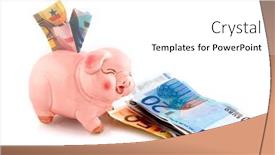  Presentation with later - Amazing presentation theme having saving-euros-for-later-times backdrop and a  colored foreground