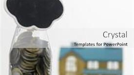  Presentation with saving - Presentation enhanced with saving for our dream house background and a white colored foreground