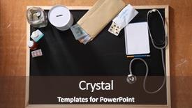  Presentation with saving - Presentation theme having saving for the medical concept background and a tawny brown colored foreground