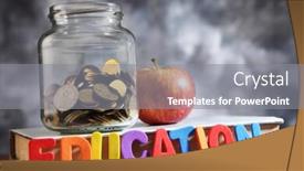  Presentation with saving - Presentation theme with saving-for-your-education-concept background and a  colored foreground