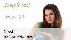  Presentation with piggy bank - Presentation featuring saving ideas - pretty woman hold blue piggy background and a  colored foreground