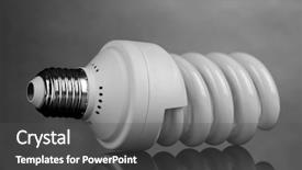  Presentation with light bulb - Cool new slides with saving light bulb on gray backdrop and a  colored foreground