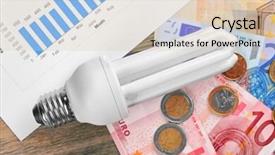  Presentation with energy savings - Slide deck with saving money by using energy background and a  colored foreground