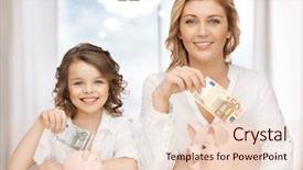  Presentation with real estate - Presentation theme having saving money for new house background and a lemonade colored foreground