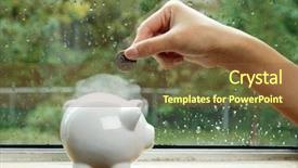  Presentation with rainy day - PPT layouts featuring saving money for the rainy background and a tawny brown colored foreground