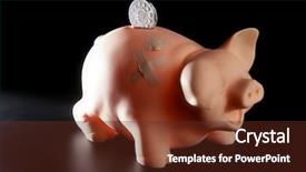  Presentation with time money - PPT layouts having saving money in crisis time background and a  colored foreground