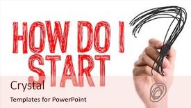  Presentation with marker - Slide deck consisting of saving steps - hand with marker writing background and a lemonade colored foreground