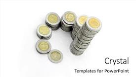  Presentation with step - Slide set enhanced with saving steps - stairs to wealth spiral step background and a white colored foreground