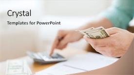  Presentation with counting - Beautiful PPT theme featuring savings finances economy and home backdrop and a white colored foreground