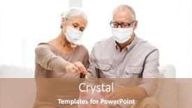  Presentation with virus disease - Amazing PPT theme having savings-health-and-old-age backdrop and a coral colored foreground