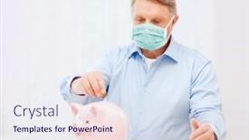  Presentation with virus disease - Colorful PPT theme enhanced with savings-health-and-old-age backdrop and a sky blue colored foreground