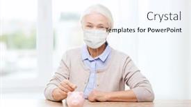  Presentation with virus disease - Slide set with savings-health-and-old-age background and a cool aqua colored foreground