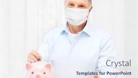  Presentation with virus disease - Slide set featuring savings-health-and-old-age background and a sky blue colored foreground