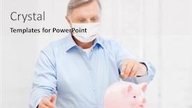  Presentation with virus disease - PPT theme with savings-health-and-old-age background and a light gray colored foreground