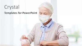  Presentation with virus disease - Cool new PPT theme with savings-health-and-old-age backdrop and a white colored foreground