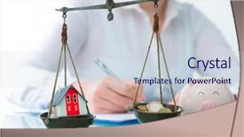  Presentation with real estate investment - PPT theme enhanced with savings or real estate investment background and a lemonade colored foreground