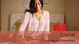  Presentation with american heart - Colorful PPT theme enhanced with savor - african american woman excited backdrop and a red colored foreground