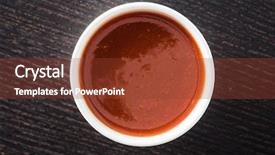  Presentation with bbq - Audience pleasing theme consisting of savor - bbq sauce backdrop and a  colored foreground